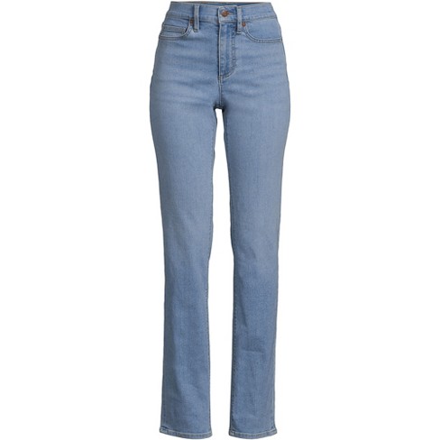 Lands' End Women's Petite Recover High Rise Straight Leg Blue Jeans - 6 ...