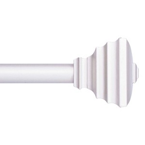 Kenney Fast Fit Easy Install Jayden 3/4" Decorative Window Curtain Rod, 42-120", Brushed Nickel - 1 of 4