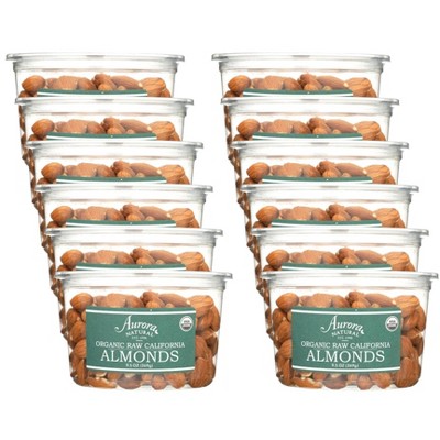 Aurora Products Organic Raw California Almonds - Case of 12/9.5 oz