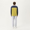 Anna-Kaci Active Men's Long Sleeve Color Block Crew Neck Pullover with Contrast Stitching and Relaxed Fit - 4 of 4