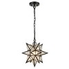 Claxy Moravian Star Pendant Light Chandelier Seeded Glass Black 13 Inches - 4 of 4