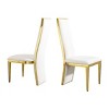 Velvet Upholstered Dining Chairs Set of 2,Modern Dining Chair with Stainless Steel Legs,Minimalist High Back Dining Chair for Kitchen-Koiai - 3 of 4