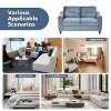 VYNXARIA 2-Seat Gray Velvet Sectional Sofa,Stylish & Comfortable for Living Room, Bedroom, Office, Small Spaces - 3 of 4