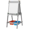 Lycvki MDF Double Sided Kids Easel with Paper Roll - 3 of 4