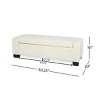 Modern Upholstered Storage Ottoman Bench with Soft-Close Hinged Lid and Birch Wood Legs for Living Room -3irtyhousy - 4 of 4