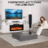70 Inch Fireplace TV Stand with 36 Inch Electric Fireplace, 12 Colors LED Lights, 750W/1500W for Max 80 Inch TV, 2 Tier Storage 2 Door Cabinet - 3 of 4