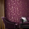 Meiying Mauve Purple and Gold Floral Trail Paste the Wall Wallpaper - 2 of 4