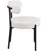 NicBex Upholstered Dining Chair Set of 2 Modern Kitchen Round Curved Backrest Chair with Metal Legs - 3 of 4