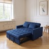 Sapphtopaz Corduroy Couch Sofa - Double Sleeper with Pull-Out Bed, 2 Pillows & Side Storage, Upholstered Furniture for Living Room, Bedroom & Guest - 2 of 4
