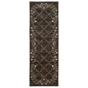 Washable Modern Floral Print Area Rugs for Living Room Bedroom, Indoor Farmhouse Home Decor Carpet for Dining Room Office - 1 of 4