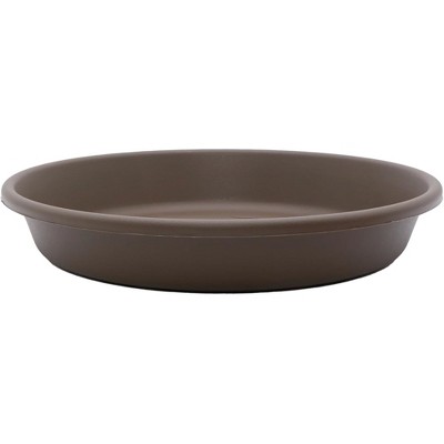 The HC Companies Classic Plastic Saucer for 8" Pot, Chocolate, 8in