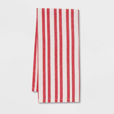 Cotton Striped Kitchen Towel Red - Threshold&#8482;