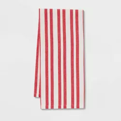 Cotton Striped Kitchen Towel Red - Threshold™