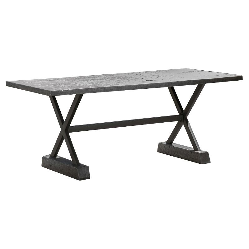 Chalmette Rectangular Light Weight Concrete Patio Dining Table - Gray - Christopher Knight Home, 1 of 6