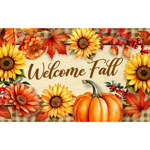 Briarwood Lane Doormat 30x18 Indoor Outdoor Welcome Fall Flowers For Fall Doormat - 1 of 4