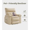 Manual Recliner Chair, Faux PU Leather Reclining Armchair, Spacious Lazy Chair for Adults, Living Room and Bedroom Recliner - 2 of 4