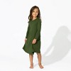 Bellabu Bear Baby Evergreen Bamboo Girls' Long Sleeve Dress - 3 of 4