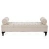 KWPZQEB 60¡± End of Bed Bench, Velvet Ottoman with Upholstered & 2 Detachable Pillows, Window Bench with Button-Tufted for Bedroom, Living Room - 4 of 4