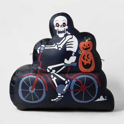 5' LED Skeleton on Bike Inflatable Halloween Decoration - Hyde & EEK! Boutique™