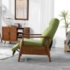 CAVINAS Upholstered Accent Chair with Wooden Frame,Modern Arm Chair,Adjustable Recliner Chair for Bedroom,Reading Room - 4 of 4