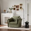 Oversized Chenille Armchair Accent Chair with Removable Cushions and Washable Covers for Living Room - 2 of 4