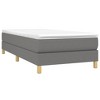 vidaXL Bed Frame Dark Gray Polyester, Plywood, Engineered Wood Twin - 2 of 4