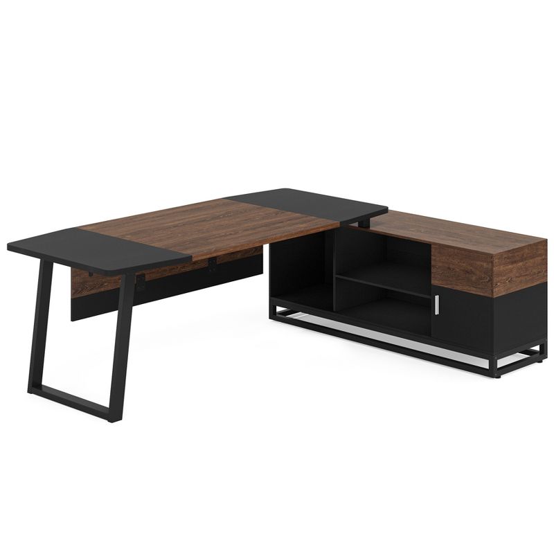 Tribesigns L-Shaped Executive Desk with File Cabinet, 67" Computer Desk Set, 1 of 7