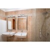 Zaid 2-Light Vanity Light - Steel Frame with Clear Glass Shades, Dimmable, Damp Rated - 2 of 3