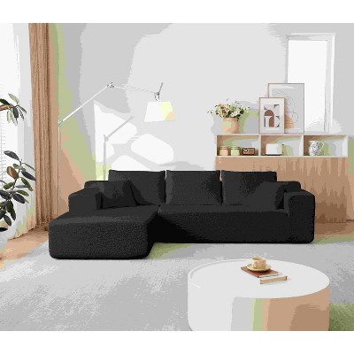 VASIP "104" Modern Cloud Sectional Sofa with L-Shape Chaise - Deep Seat, Soft Chenille Fabric, No Assembly, Space-Saving Living Room Couch