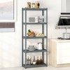Tangkula 2 PCS 5-Tier Metal Shelving Unit Heavy Duty Wire Storage Rack with Anti-slip Foot Pads - 2 of 4