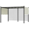 Outsunny 10' x 12' Outdoor Pergola Patio Gazebo Retractable Canopy Sun Shelter with Steel Frame, Beige - 4 of 4