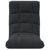 vidaXL Folding Floor Chair for Home Interiors - Portable and Adjustable - Black Fabric and Foam Filled Comfort - Foldable Space-Saving Design - 3 of 4