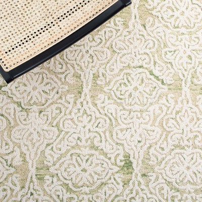 Ivory Elegance 6' Square Hand-Tufted Wool Area Rug