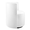 Modway Della Performance Velvet Fabric and Iron Swivel Chair in White - 2 of 4