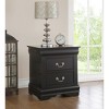 Gulches 2 Drawer Rustic Nightstand Natural Finish, Black Nickel Bar Pulls, No Assembly, Melamine Laminate, 23.5"W x16"D x24"H - 2 of 4