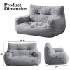 JOYRACER Oversized 2-Seater Bean Bag Chair for Adults, Giant Loveseat Sofa with Filler & Pocket, Couch for Gaming, Reading, and Living Room Use - 2 of 4