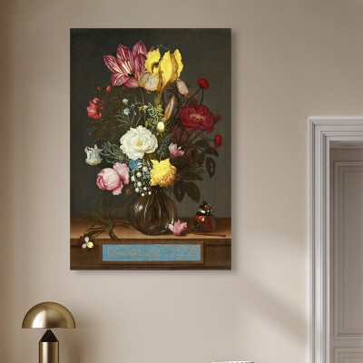 Ambrosius Bosschaert The Elder Bouquet Floral Canvas Wall Art