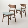 Dining Chairs Set of 2 Mid-Century Upholstered with Rubberwood Legs & Wide Seat for Dining Room or Kitchen-Baofuwish - 3 of 4