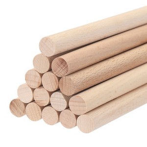 Unique Bargains Arts Crafts Garden Christmas Decoration Round Natural Wood Sticks 15 Pcs - 1 of 4