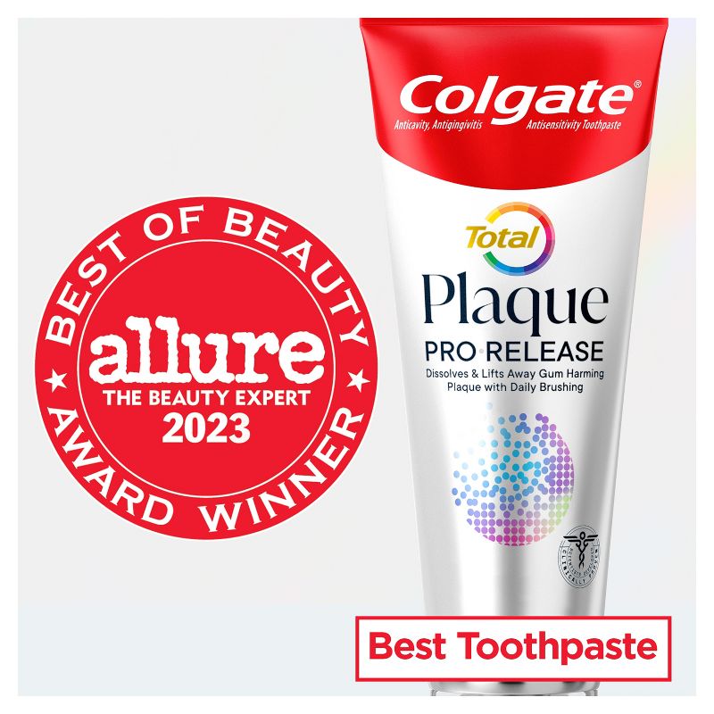 Colgate Total Plaque Pro-Release Whitening Toothpaste - 3oz, 5 of 11