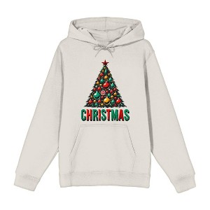 Christmas Tree Adult Long Sleeve Hoodie - 1 of 2