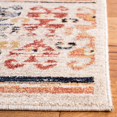 Rust and Ivory Synthetic Reversible 8' x 10' Area Rug