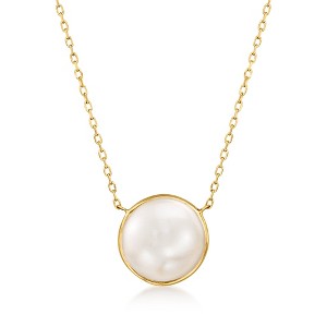 Ross-Simons 8-8.5mm Cultured Pearl Necklace in 14kt Yellow Gold Size 20 - 1 of 2