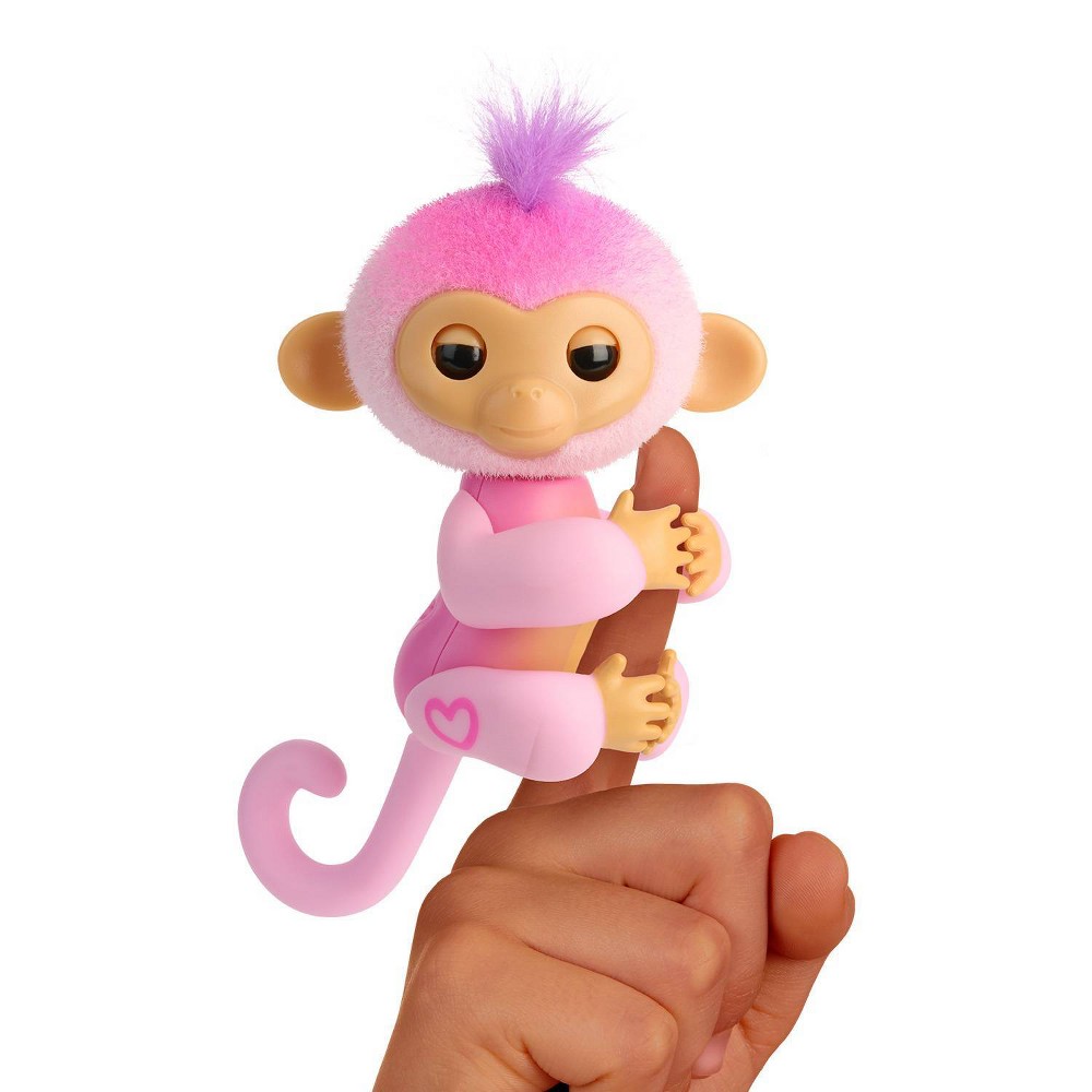 Photos - Doll WowWee Fingerlings  NEW Interactive Baby Monkey Reacts to Touch 70+ Sounds & Reactions Harmony Pink: Sensory Development Toy  2023