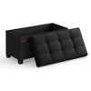 SONGMICS Storage Ottoman, Folding Storage Bench, Ottoman with Storage, Storage Ottoman Bench - 2 of 4