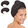 MICRODRY 2pk Ultra Absorbent Quick Drying Hair Towel/Hair Turban - 3 of 3