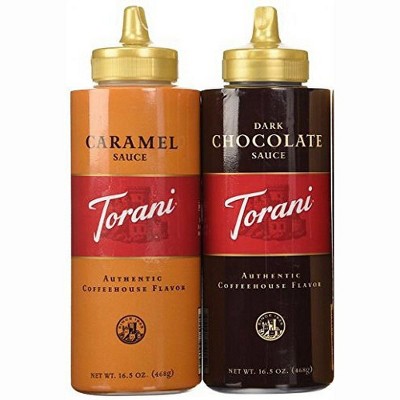 Torani Sauce , 16.5oz (2-pack Chocolate & Caramel)