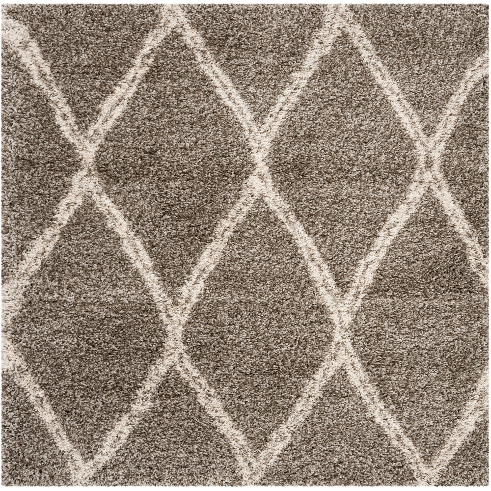 7'x7' Geometric Loomed Square Area Rug Gray/Ivory - Safavieh