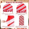 Set of 3 Christmas Party Arch Backdrop Cover Checkered Red Stripe Background Spandex Arch Stand Cover - 4 of 4