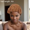 Unique Bargains Women's Wave Curly Short Hair Wig 180 Real Human Hair 4in Brown 1 Pc - 4 of 4